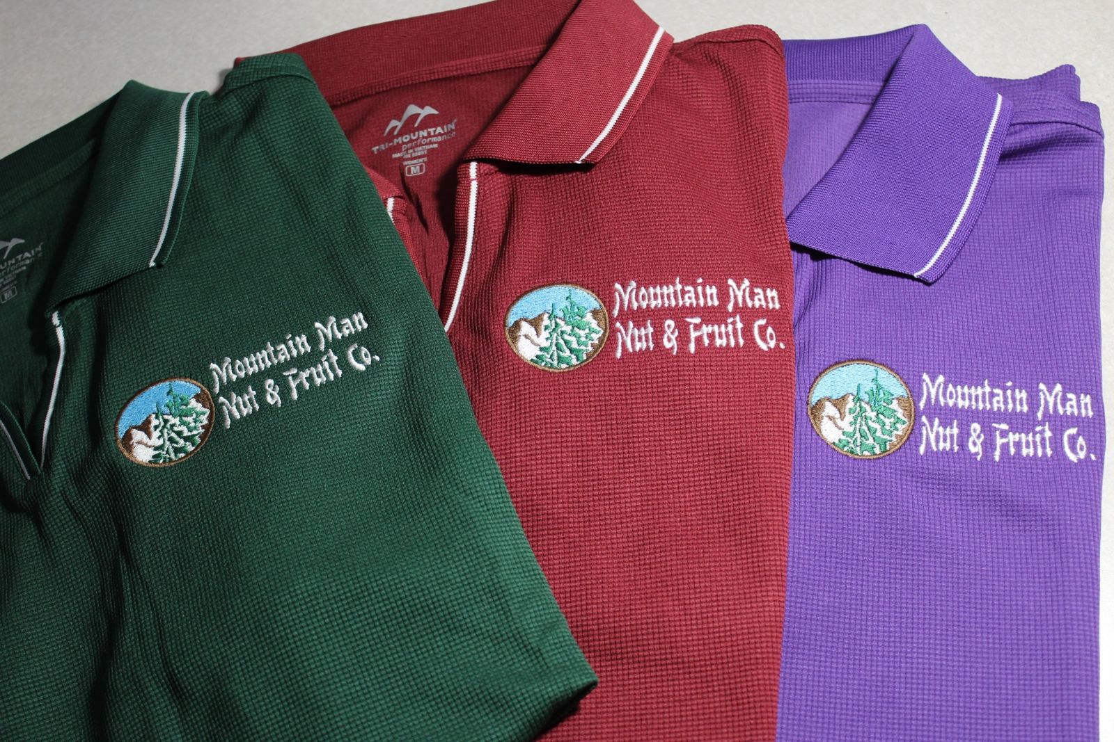 Embroidered staff polos — Mountain Man Nut & Fruit Co.
