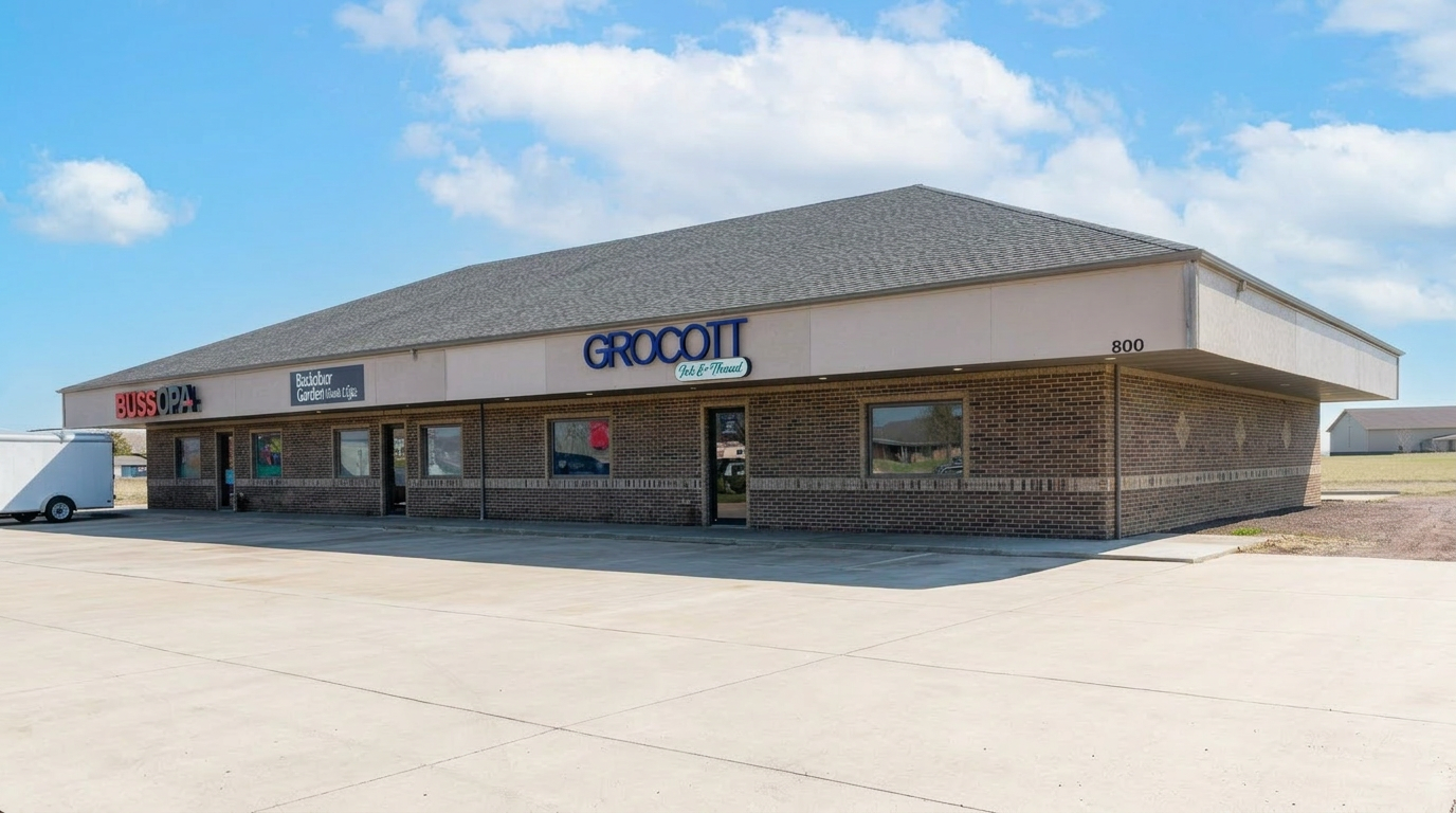 Inside the Grocott Ink & Thread custom screen printing and embroidery shop in Hartford, SD